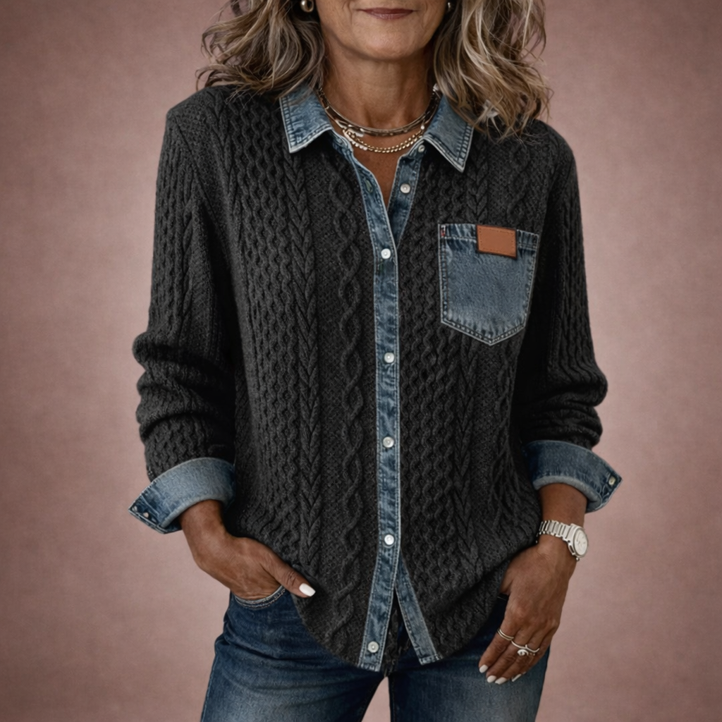 Marseille Patchwork Collared Knit