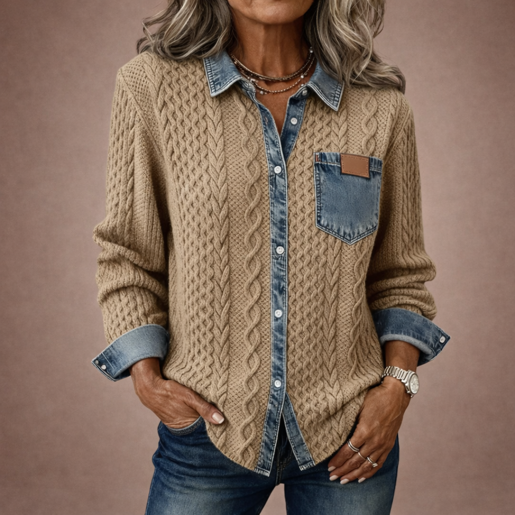 Marseille Patchwork Collared Knit