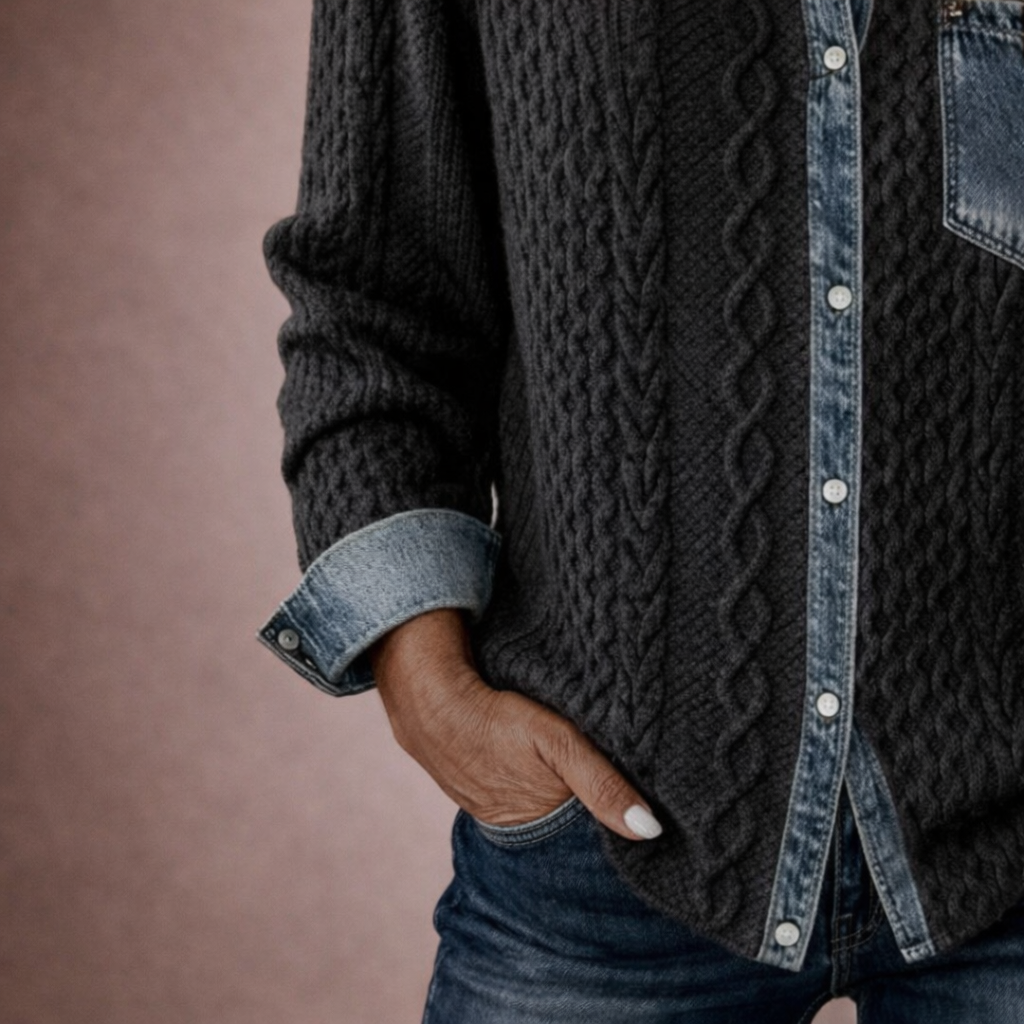 Marseille Patchwork Collared Knit