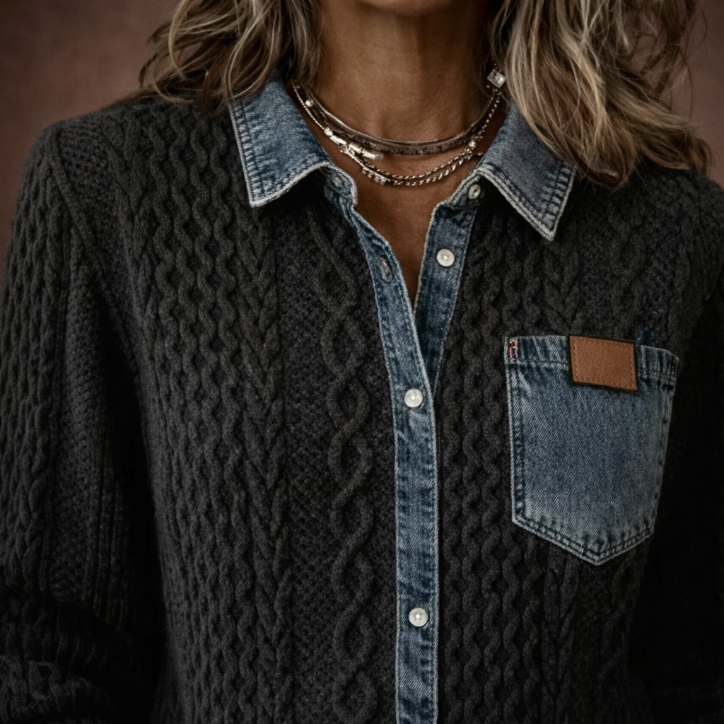 Marseille Patchwork Collared Knit