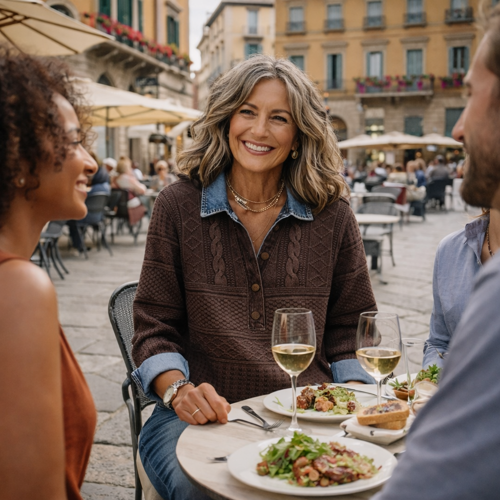 Seville Braided Collared Crew