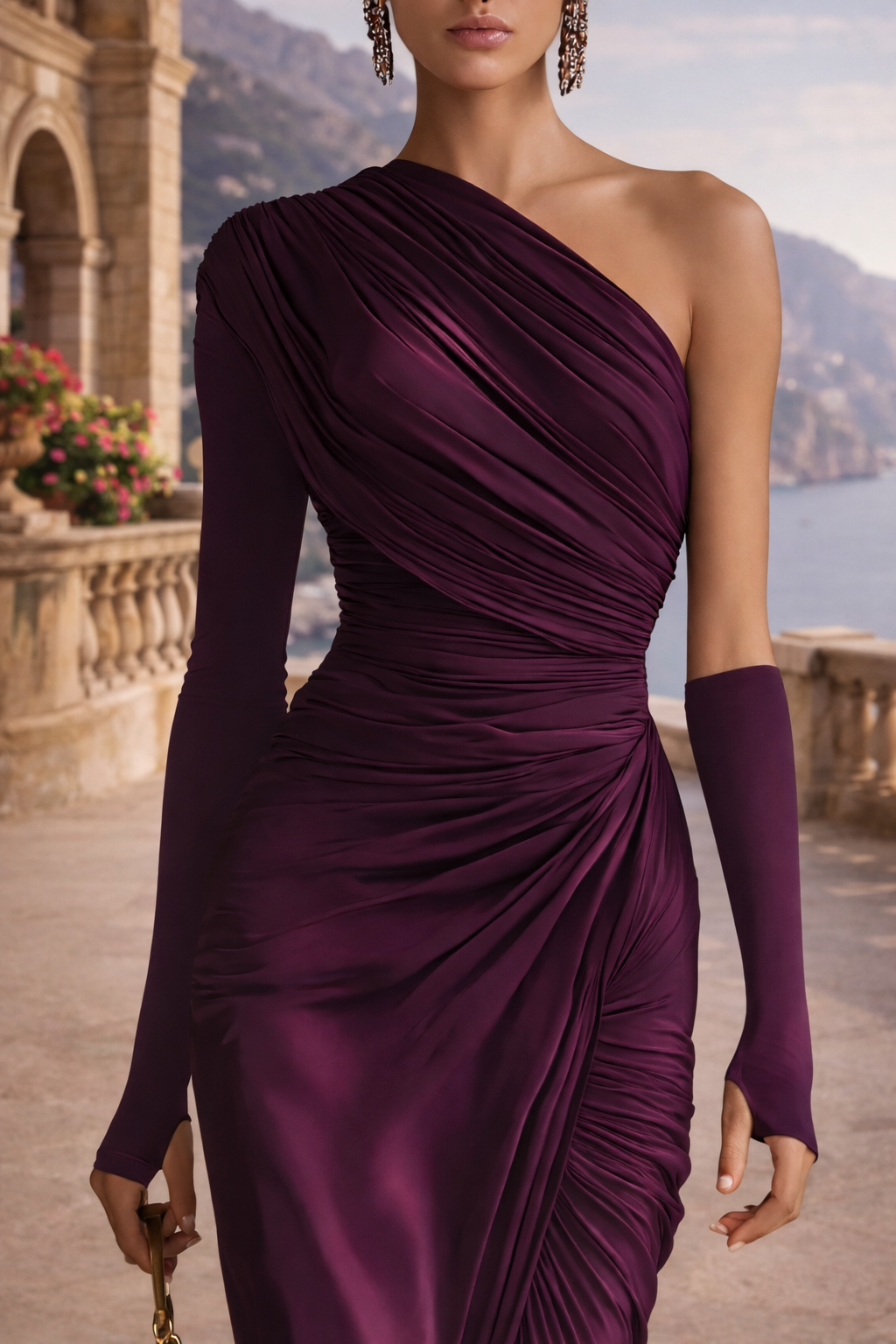 Alessia | Purple One-Shoulder Maxi Dress