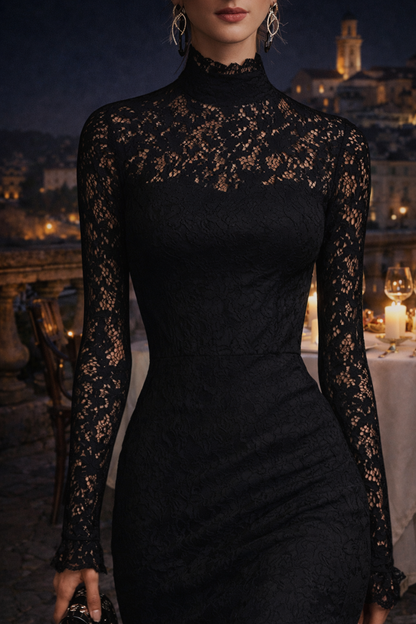 Alessandra - Elegant Lace Maxi Dress