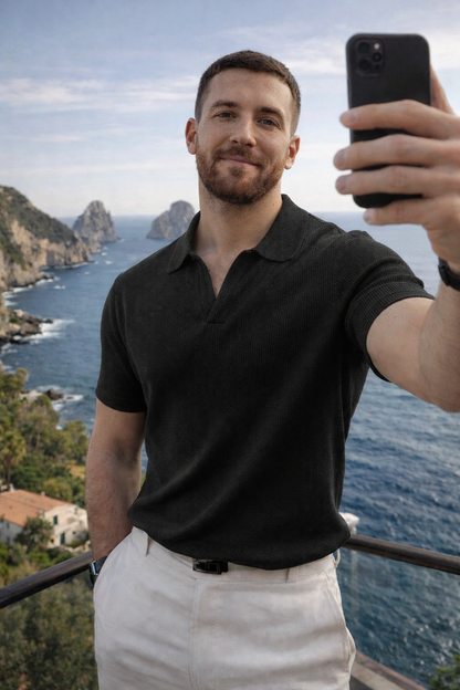 Capri Waffle Knit Polo